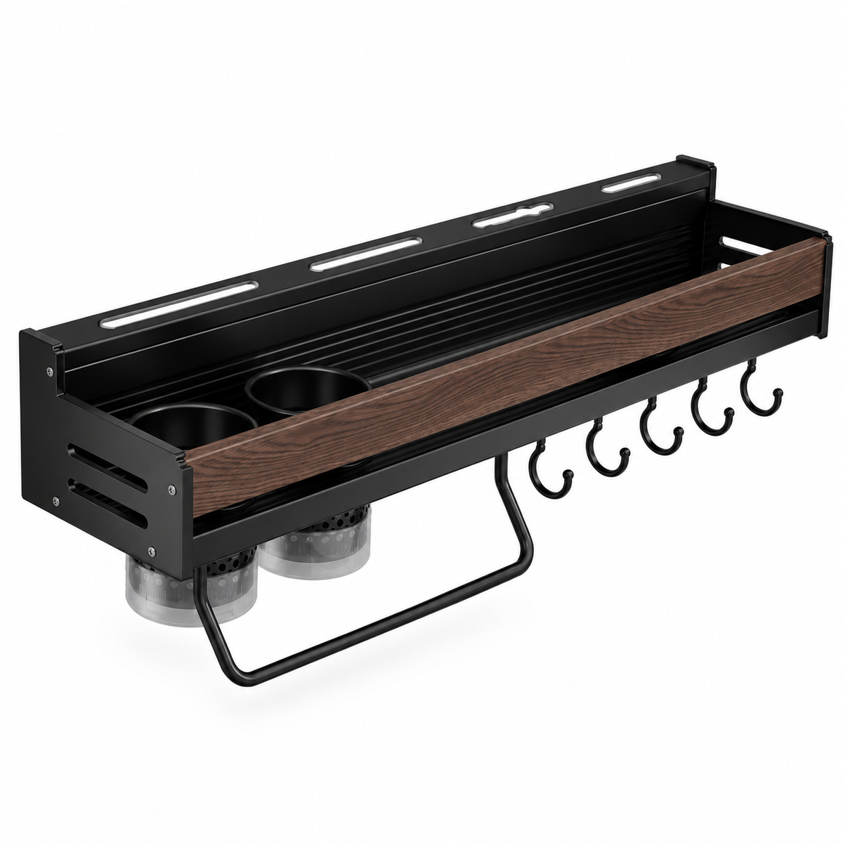 Wall-Mounted Kitchen Storage Shelf, 23.6-Inch
